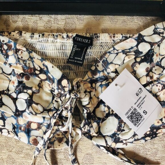 Forever 21 Satin Halter and Pant Set Marble print *Worn n Sitting in Bars w Cake - Picture 5 of 16